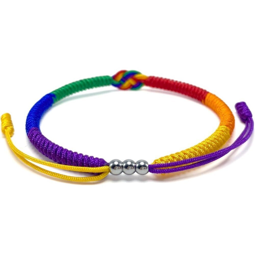 LGBTQ Pride Wrist Bracelet Copper Rope Adjustable Support LGBTQ Community - Picture 5 of 7